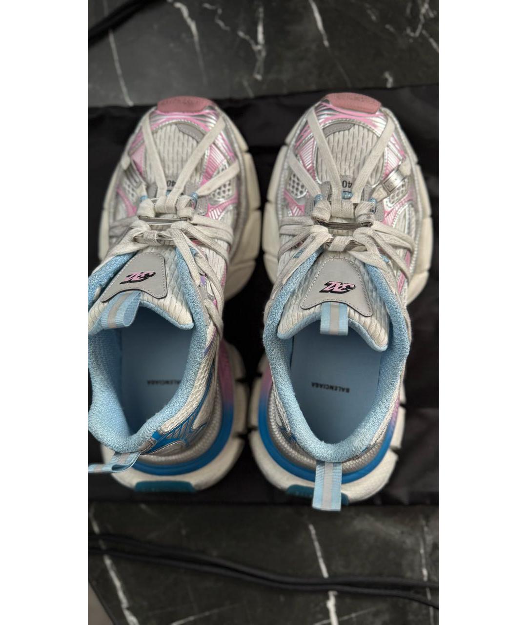 BALENCIAGA Розовые текстильные кроссовки, фото 6