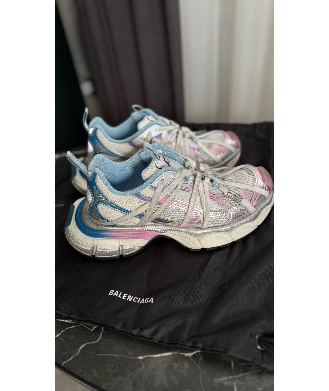 BALENCIAGA Розовые текстильные кроссовки, фото 9