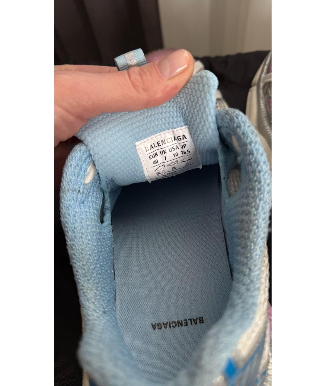 BALENCIAGA Розовые текстильные кроссовки, фото 4