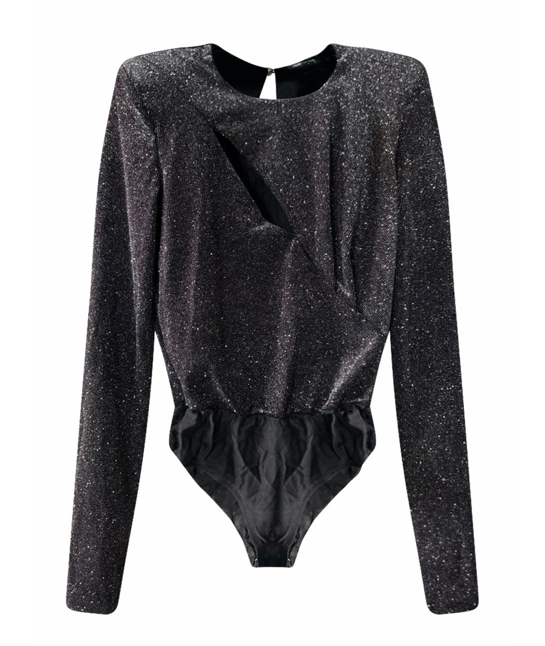 PATRIZIA PEPE Серебряное полиэстеровое боди, фото 1