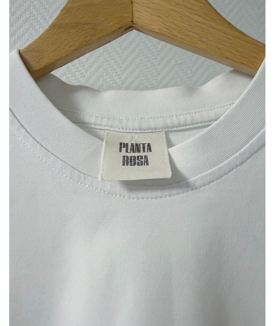 PLANTA ROSA Белая хлопковая футболка, фото 5
