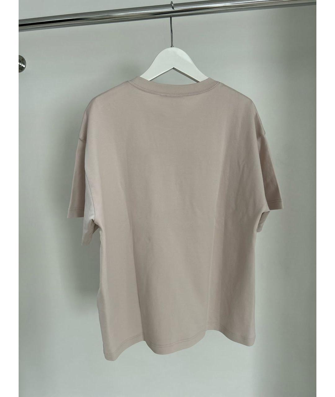 CHRISTIAN DIOR Бежевая хлопковая футболка, фото 2