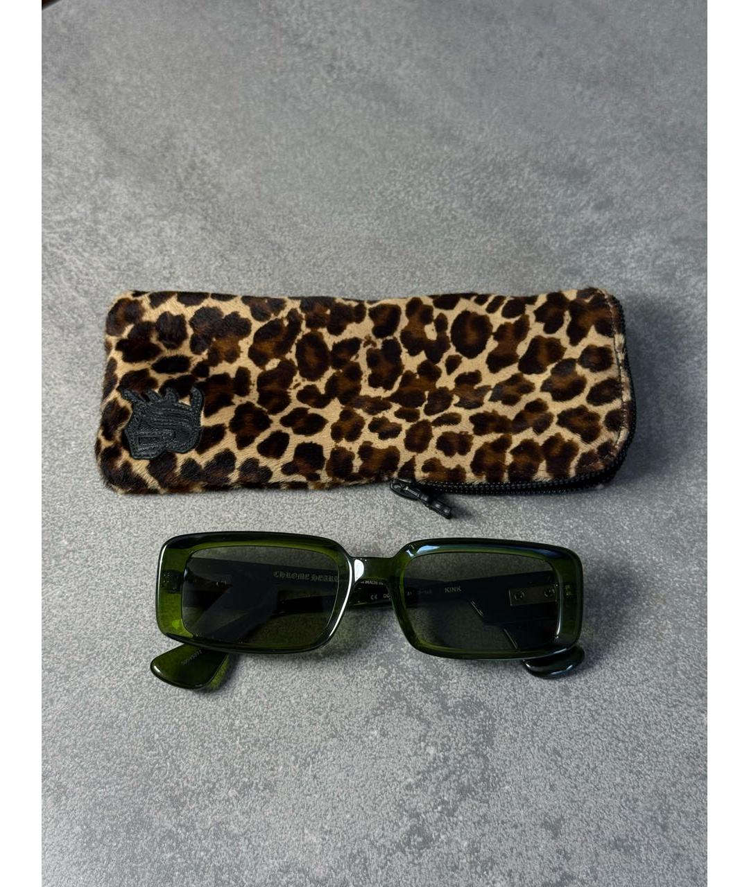 CHROME HEARTS Зеленые пластиковые солнцезащитные очки, фото 2