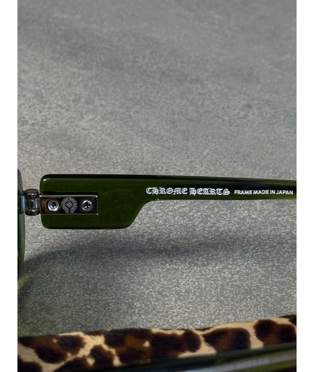 CHROME HEARTS Зеленые пластиковые солнцезащитные очки, фото 7