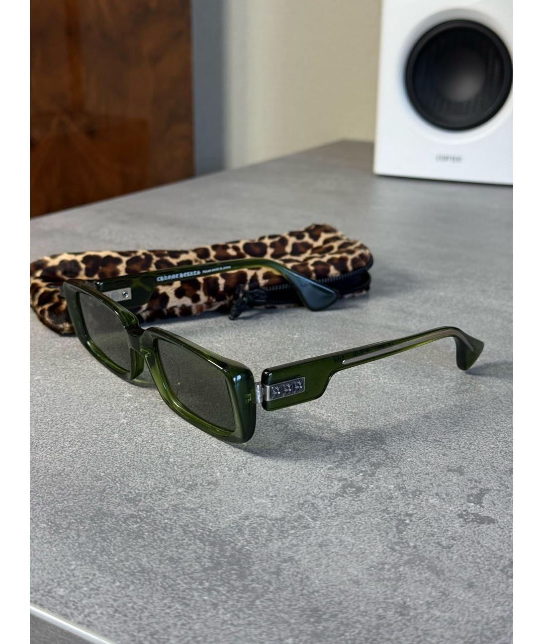 CHROME HEARTS Зеленые пластиковые солнцезащитные очки, фото 4
