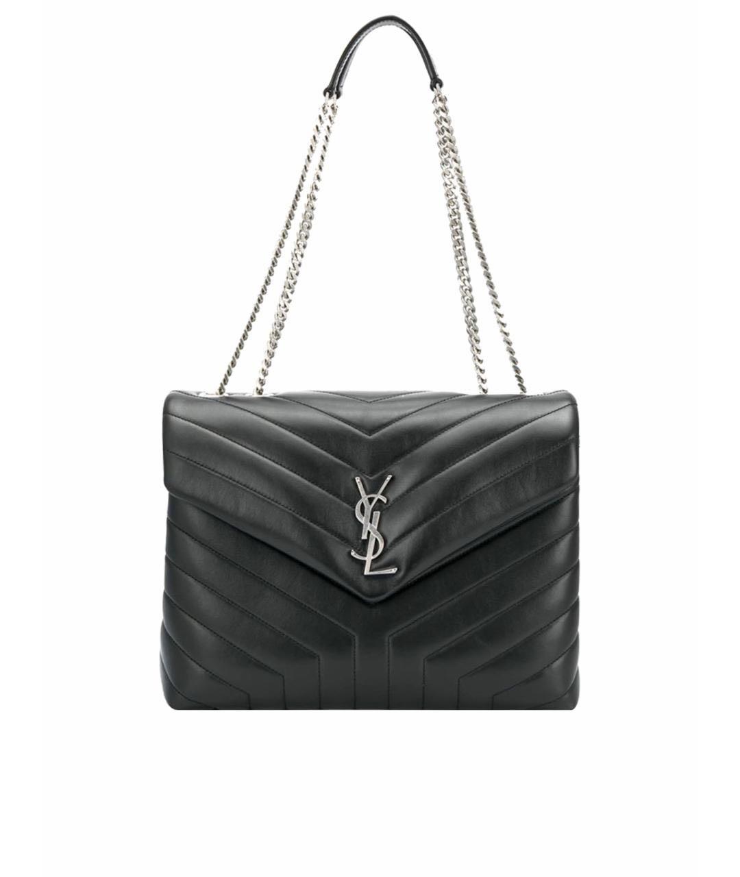 SAINT LAURENT Черная кожаная сумка через плечо, фото 9