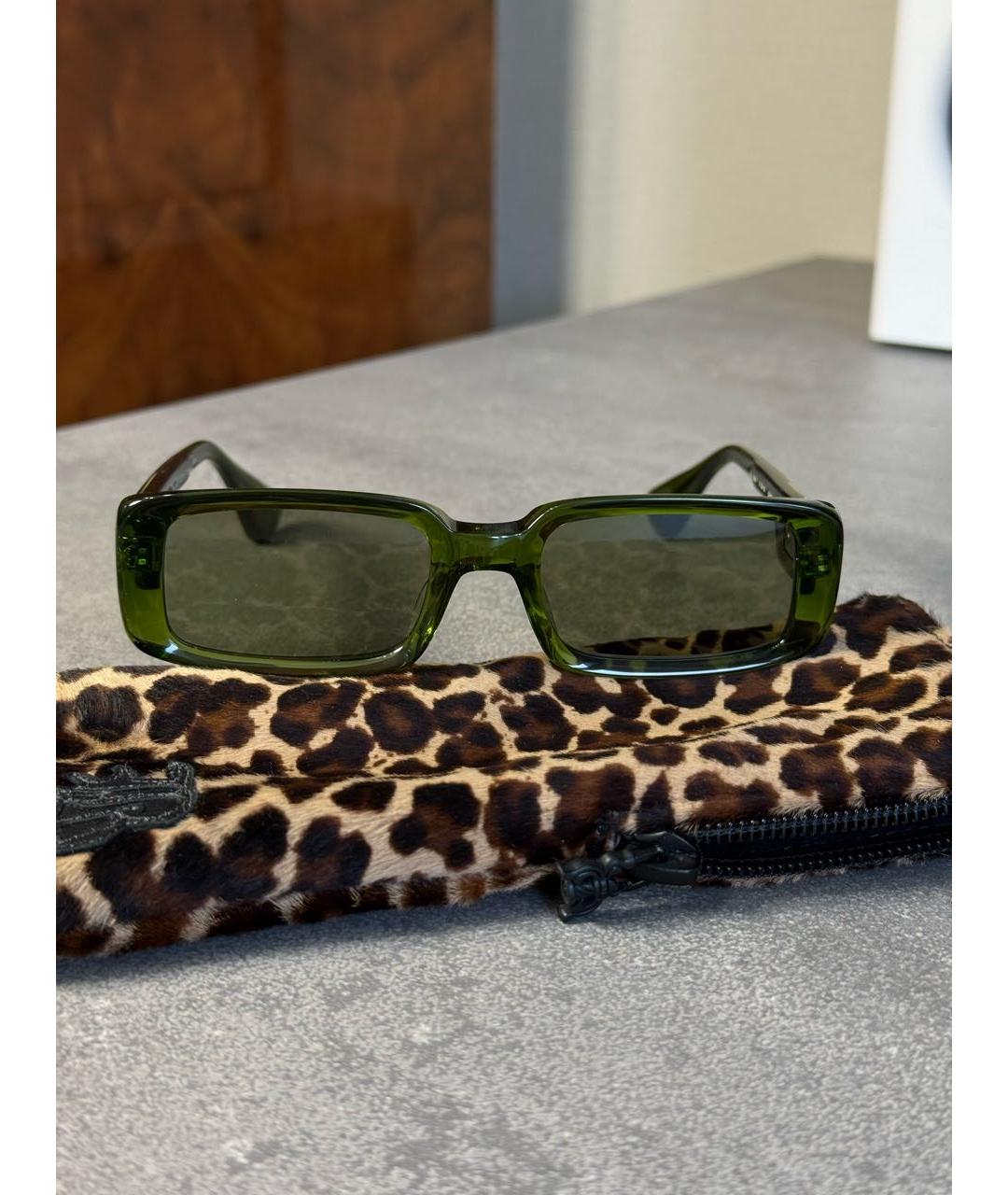 CHROME HEARTS Зеленые пластиковые солнцезащитные очки, фото 4