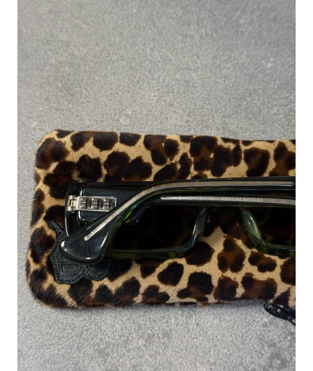 CHROME HEARTS Зеленые пластиковые солнцезащитные очки, фото 6