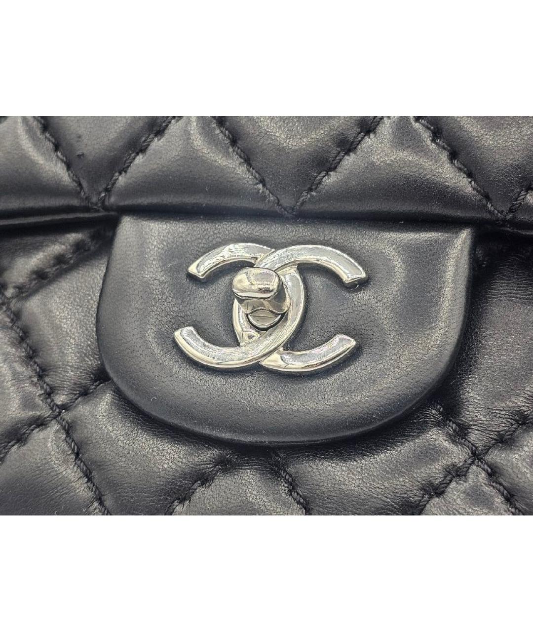 CHANEL Черная кожаная сумка через плечо, фото 5