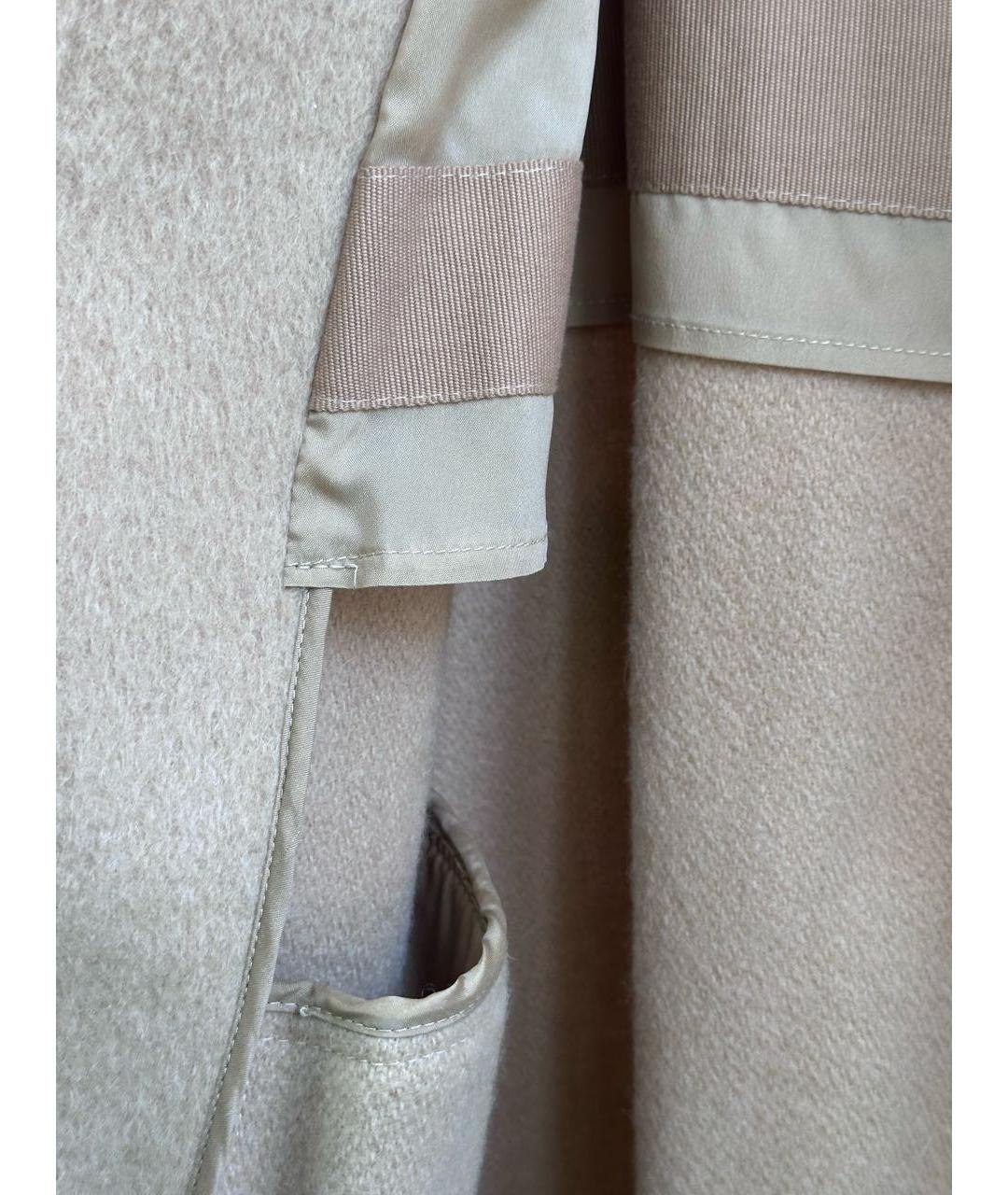 RED VALENTINO Бежевое шерстяное пальто, фото 4