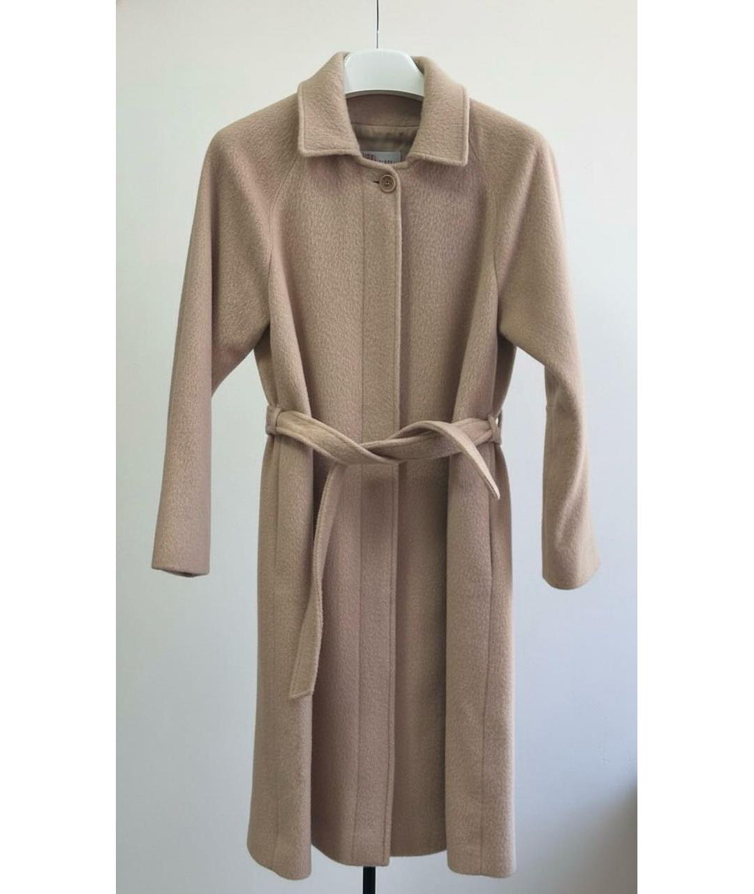 RED VALENTINO Бежевое шерстяное пальто, фото 9