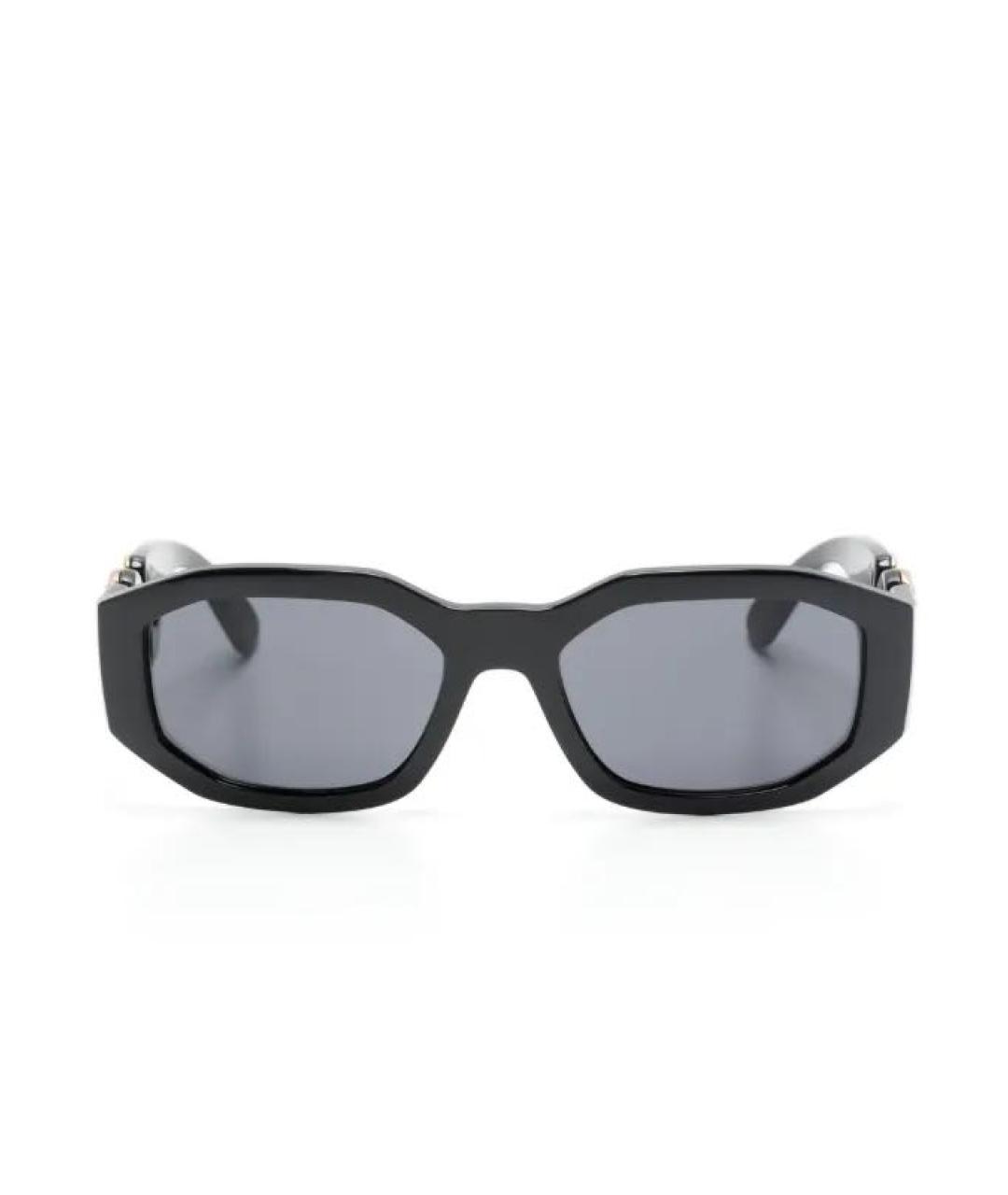 VERSACE Черные пластиковые солнцезащитные очки, фото 2