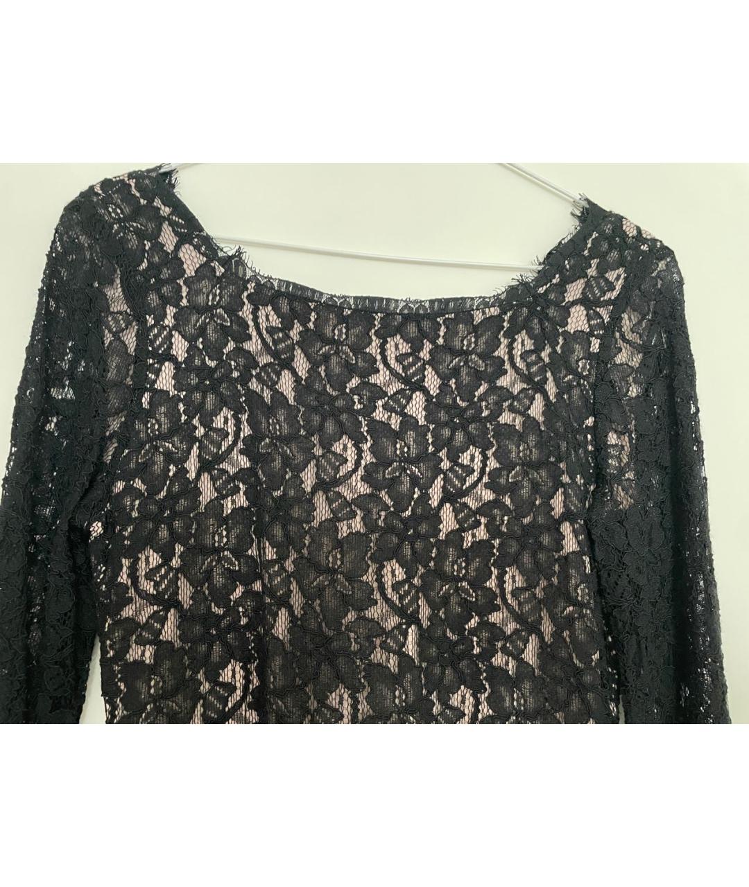 DIANE VON FURSTENBERG Черное кружевное вечернее платье, фото 4