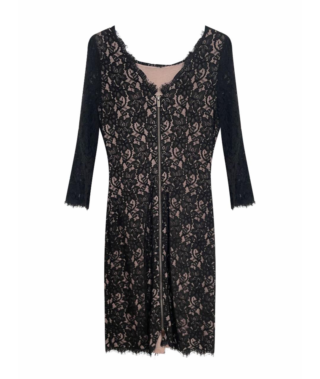 DIANE VON FURSTENBERG Черное кружевное вечернее платье, фото 1