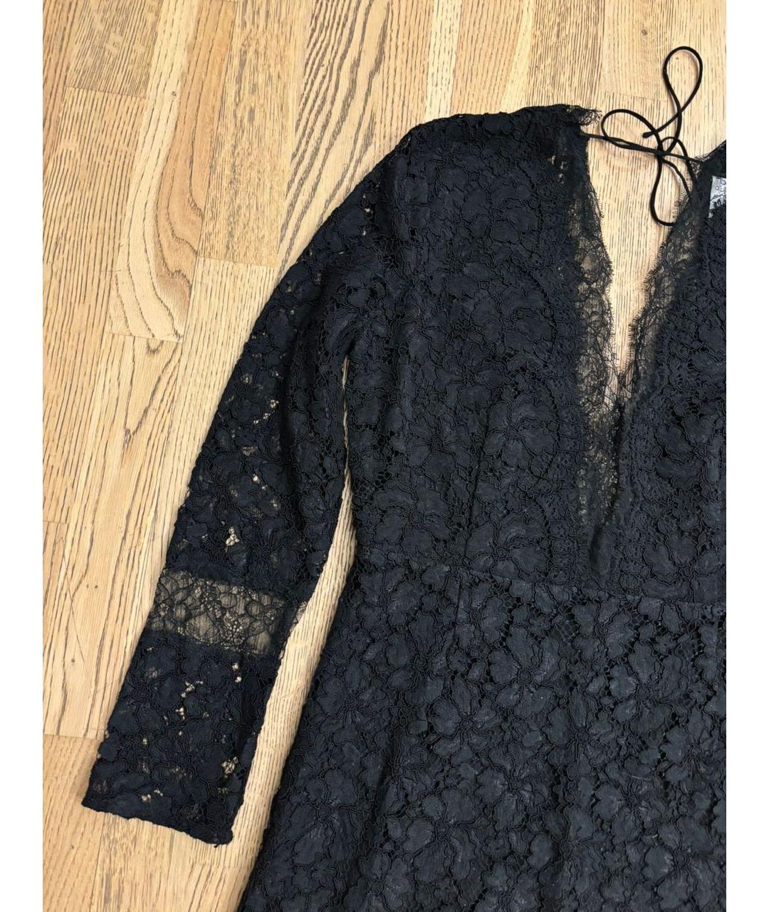 SANDRO Черное кружевное вечернее платье, фото 3