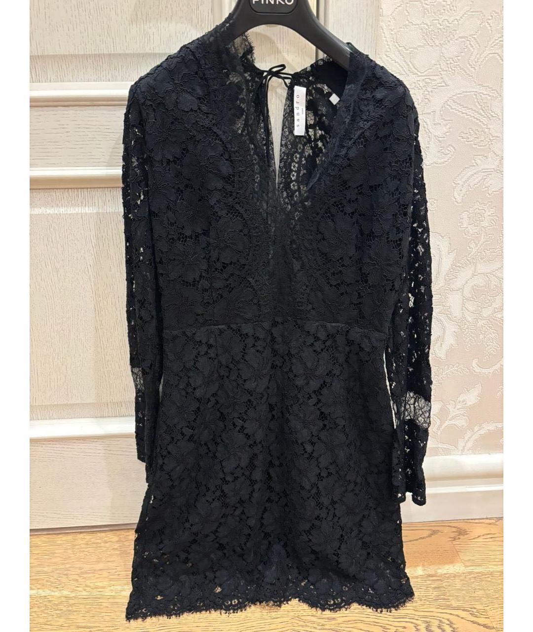 SANDRO Черное кружевное вечернее платье, фото 5