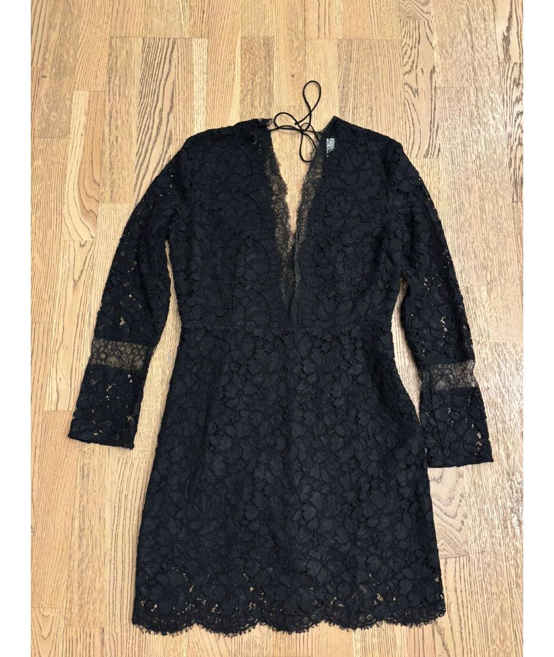 SANDRO Черное кружевное вечернее платье, фото 2