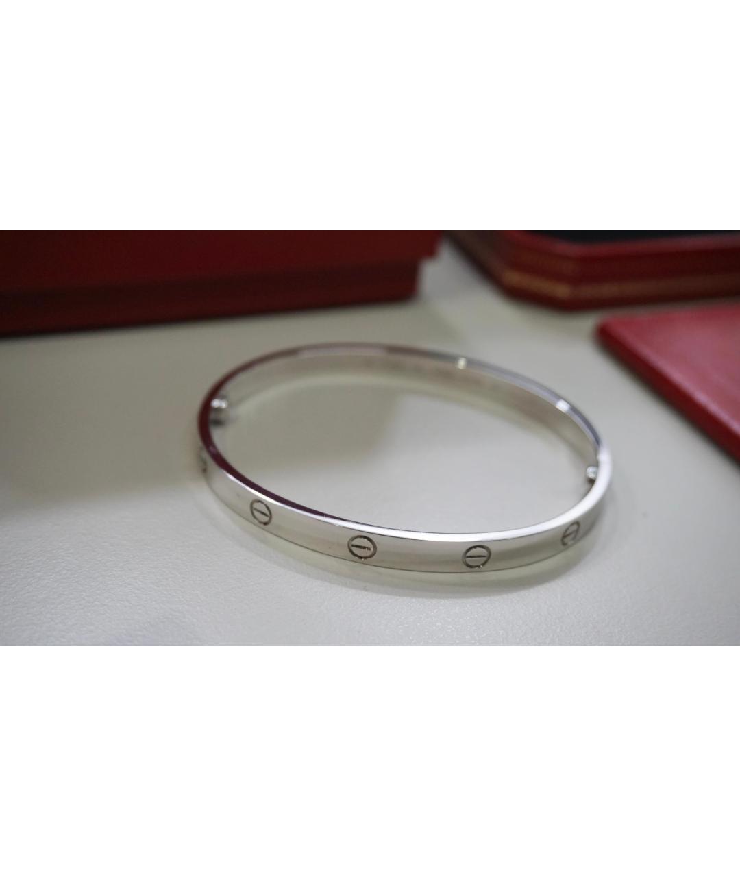 CARTIER Серебрянный браслет из белого золота, фото 3