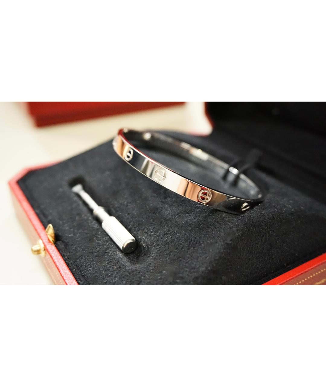 CARTIER Серебрянный браслет из белого золота, фото 4