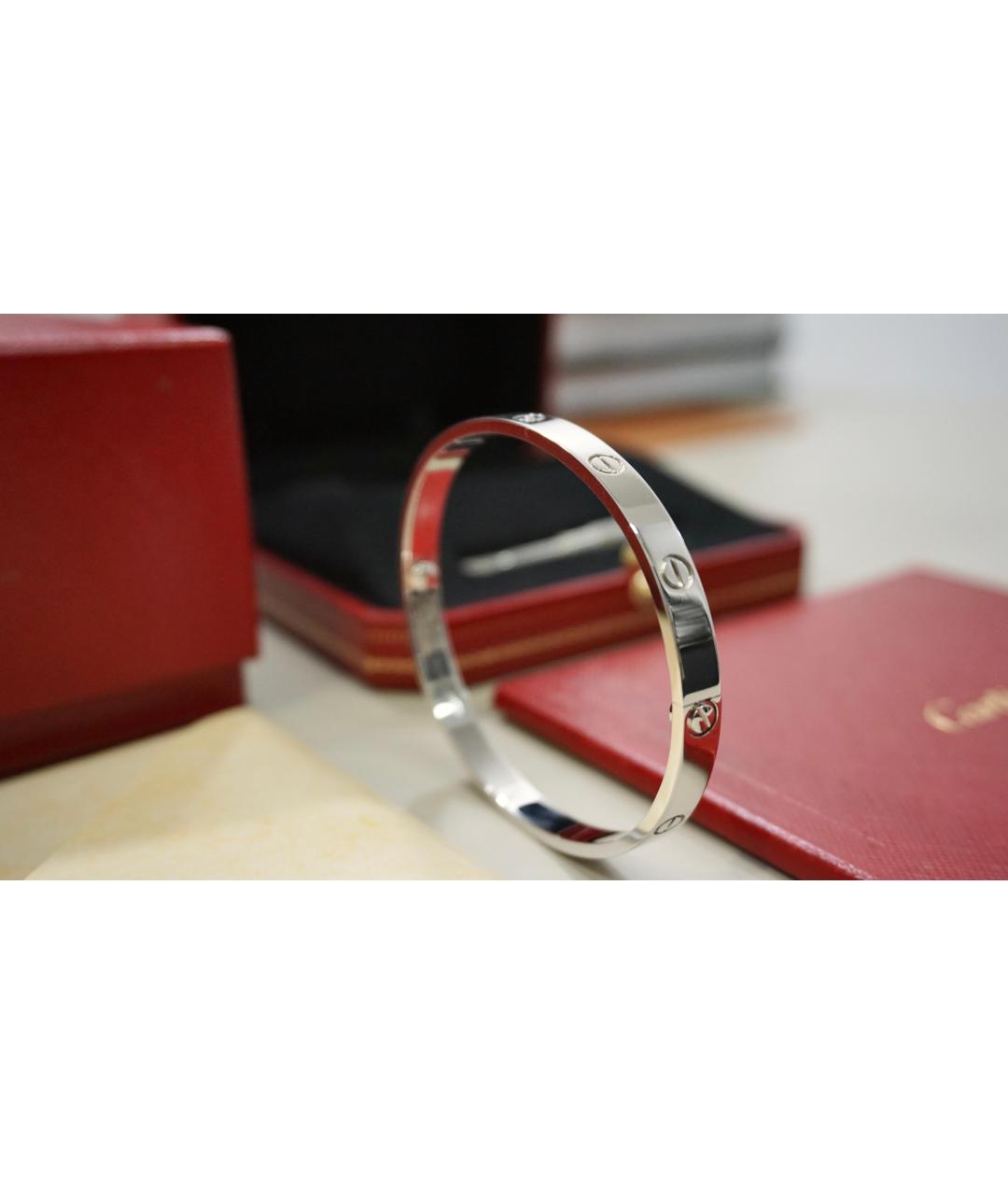 CARTIER Серебрянный браслет из белого золота, фото 2