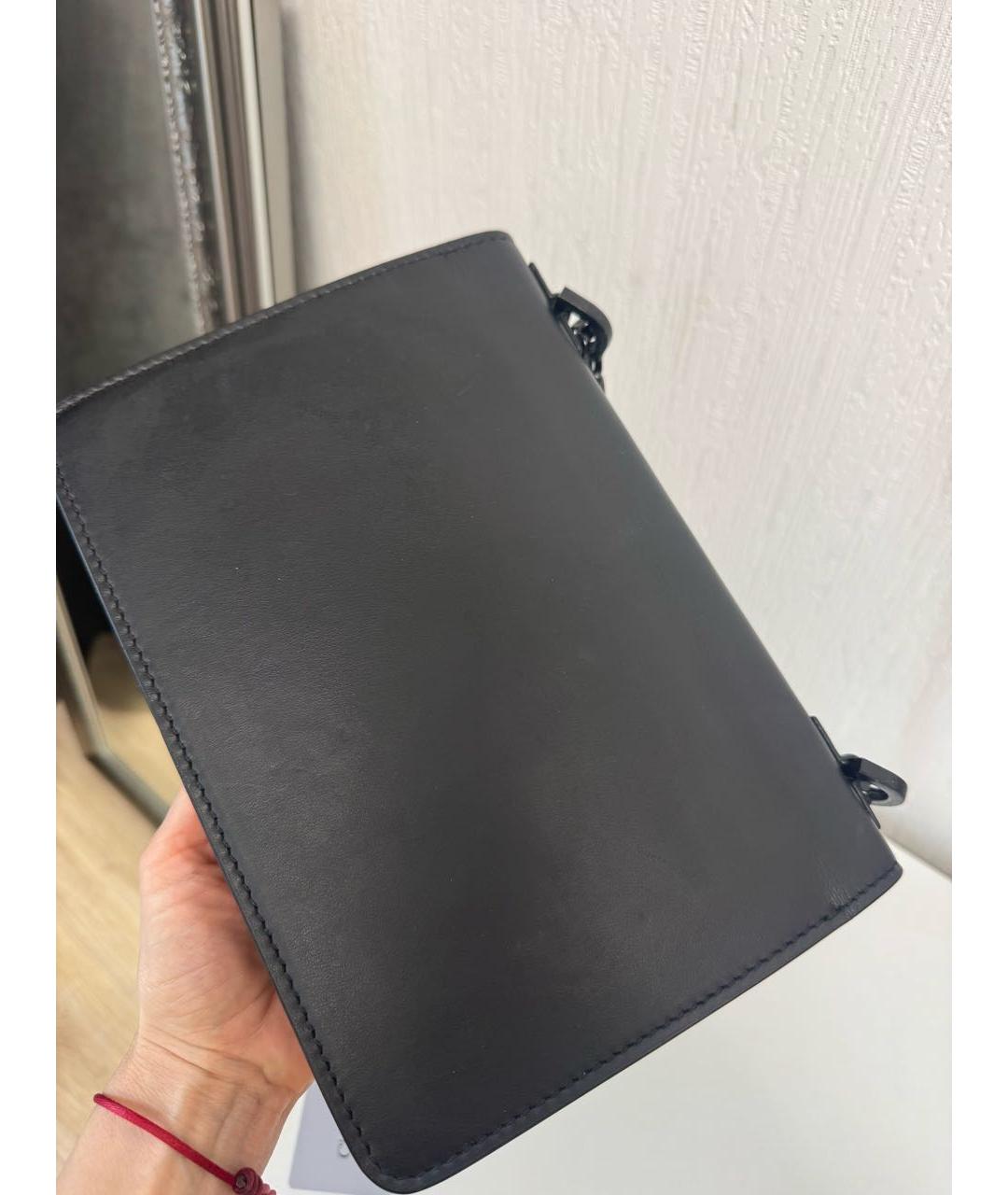 CHRISTIAN DIOR Черная кожаная сумка через плечо, фото 3