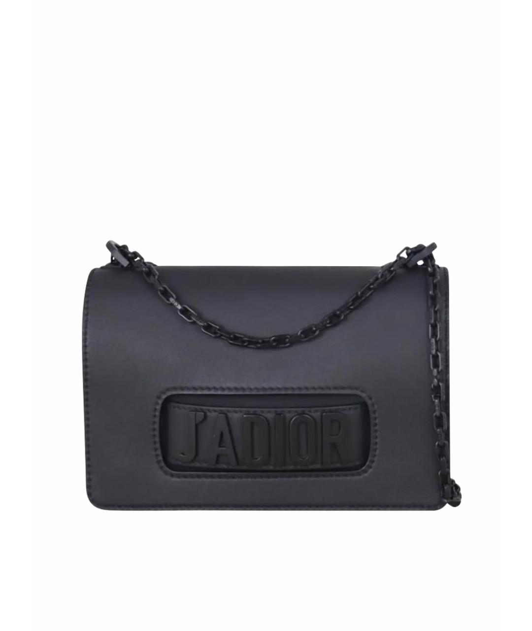 CHRISTIAN DIOR Черная кожаная сумка через плечо, фото 1