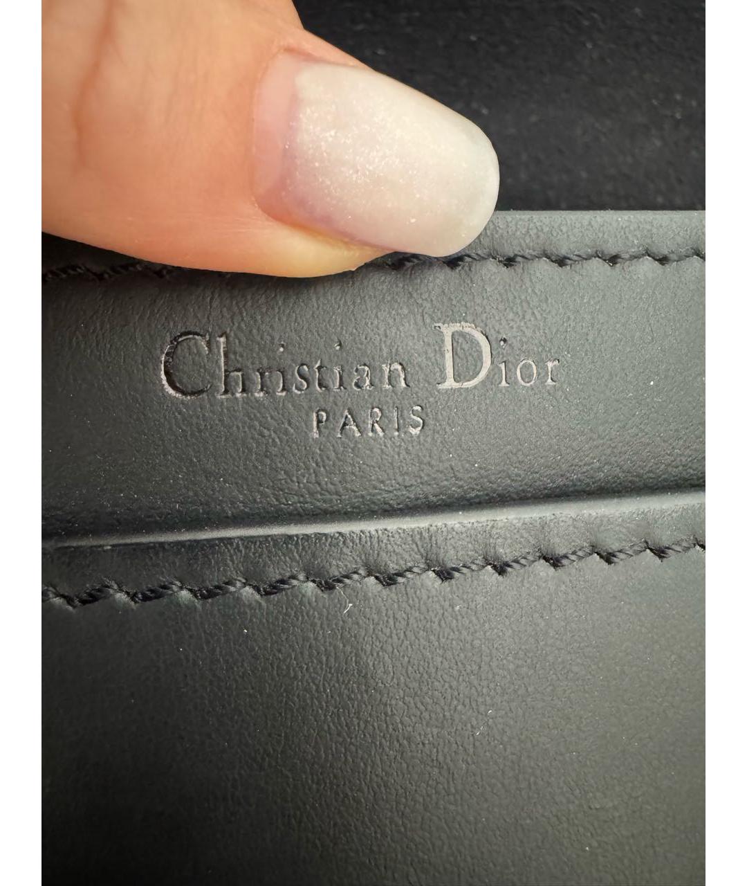 CHRISTIAN DIOR Черная кожаная сумка через плечо, фото 2