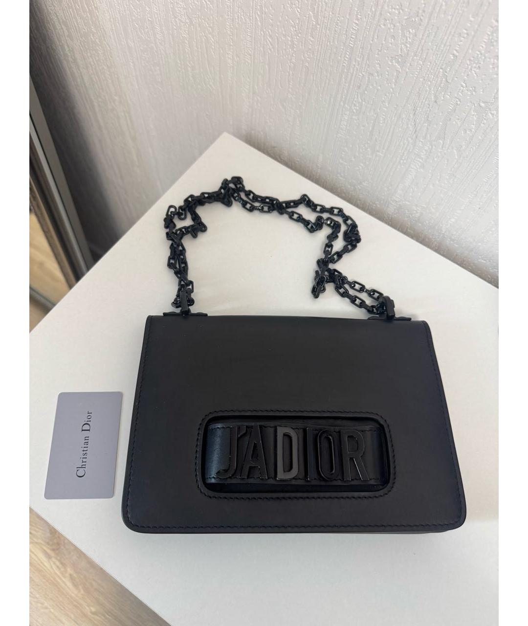 CHRISTIAN DIOR Черная кожаная сумка через плечо, фото 6