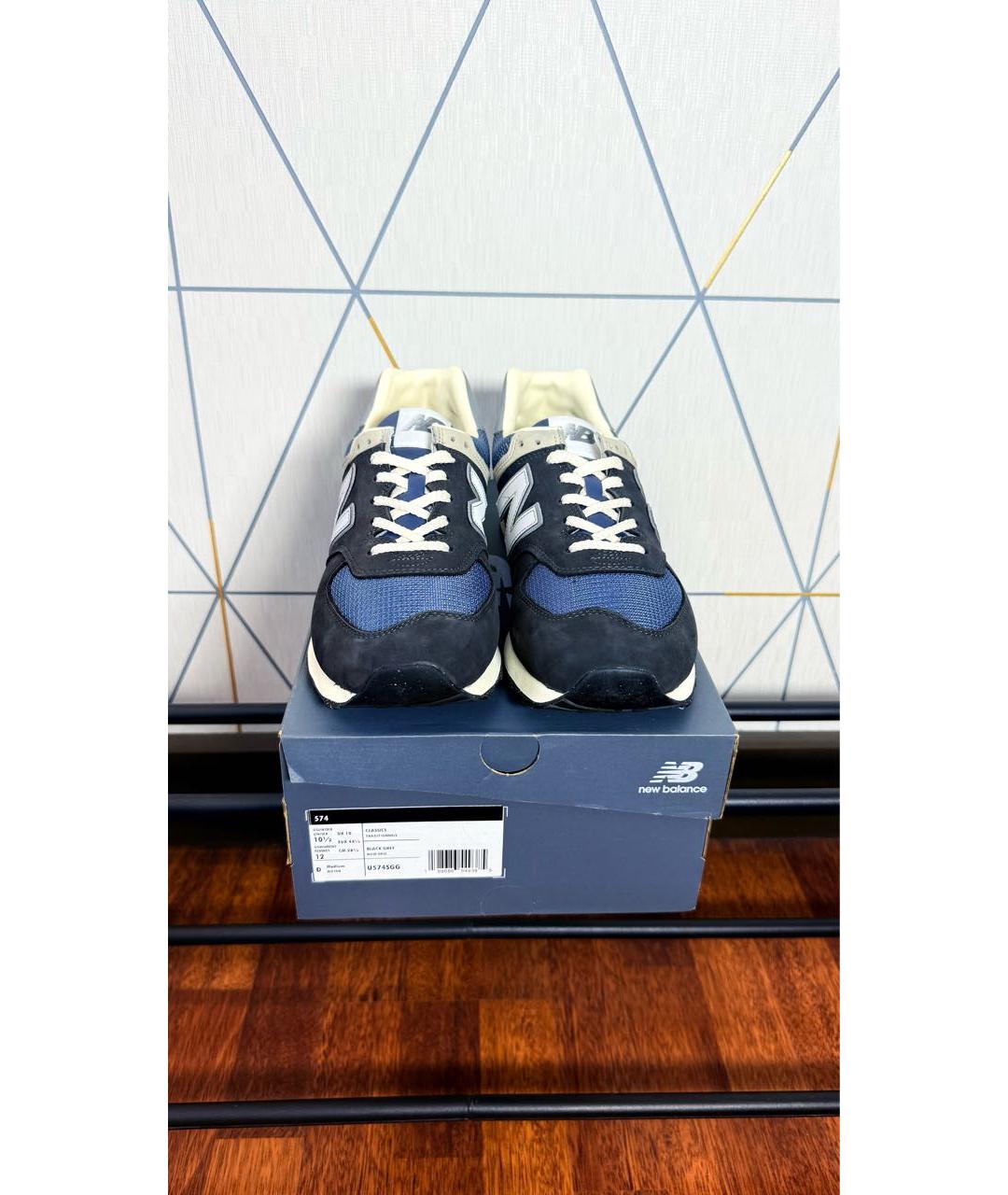 NEW BALANCE Синие замшевые низкие кроссовки / кеды, фото 2