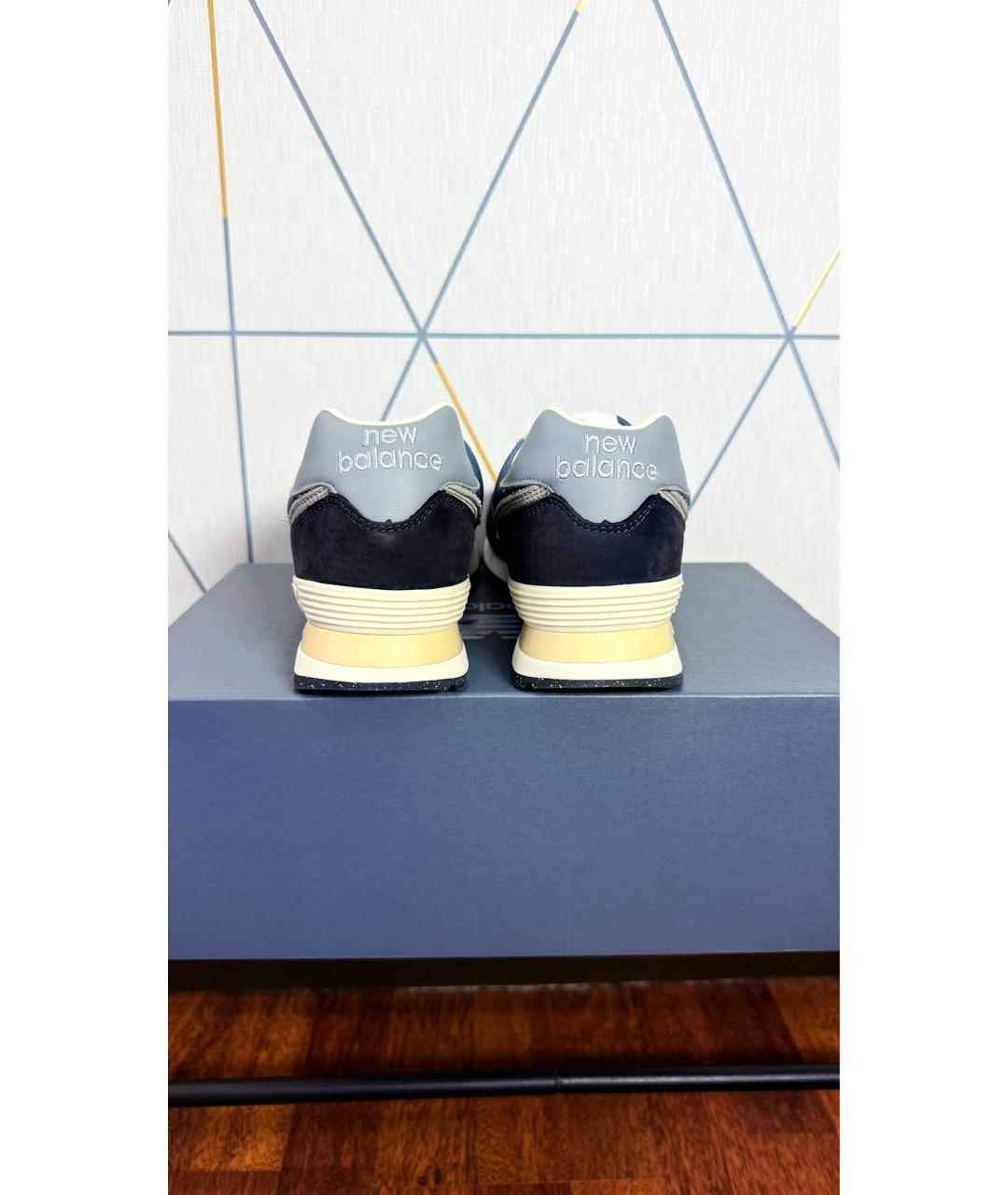 NEW BALANCE Синие замшевые низкие кроссовки / кеды, фото 4