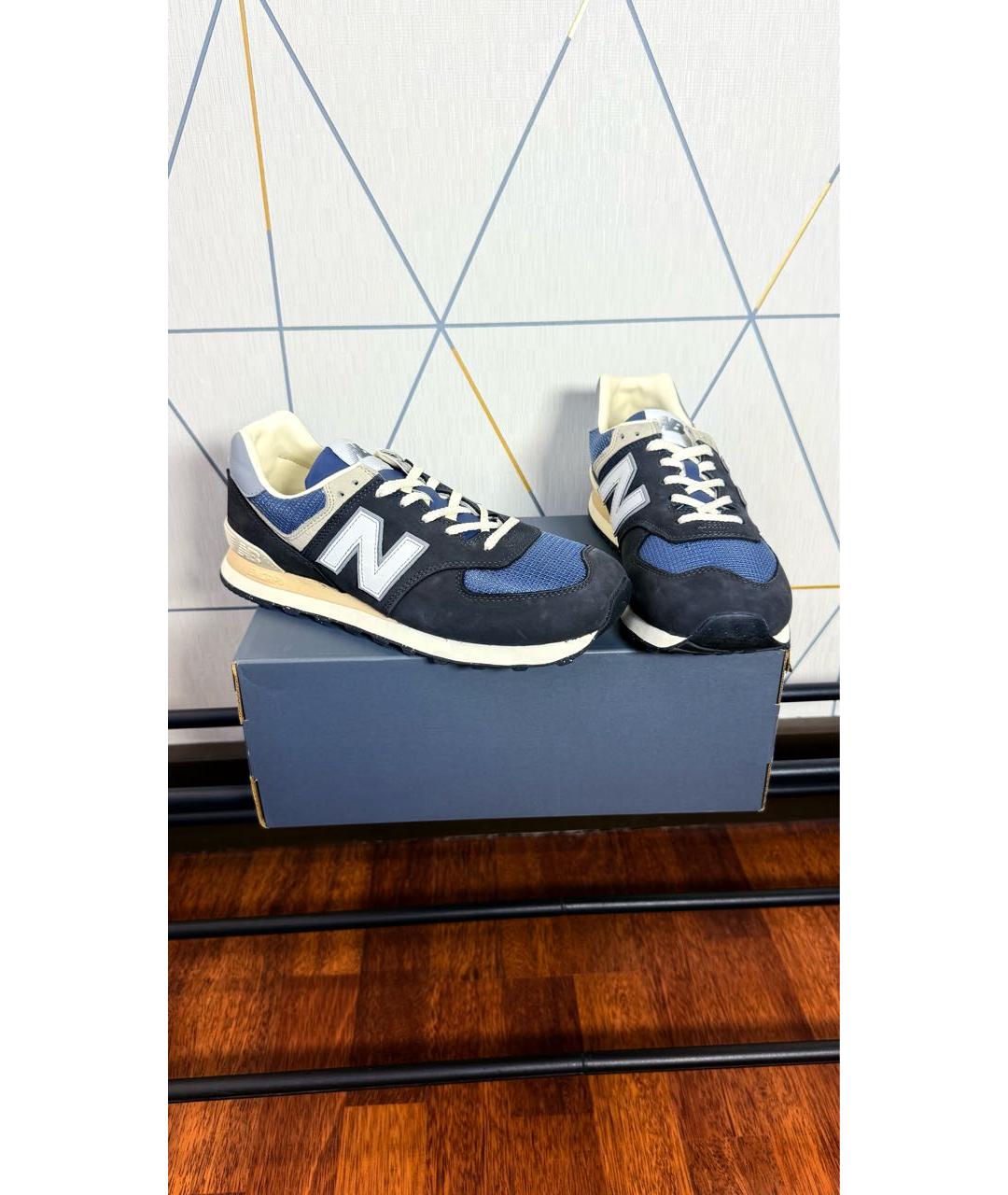 NEW BALANCE Синие замшевые низкие кроссовки / кеды, фото 5