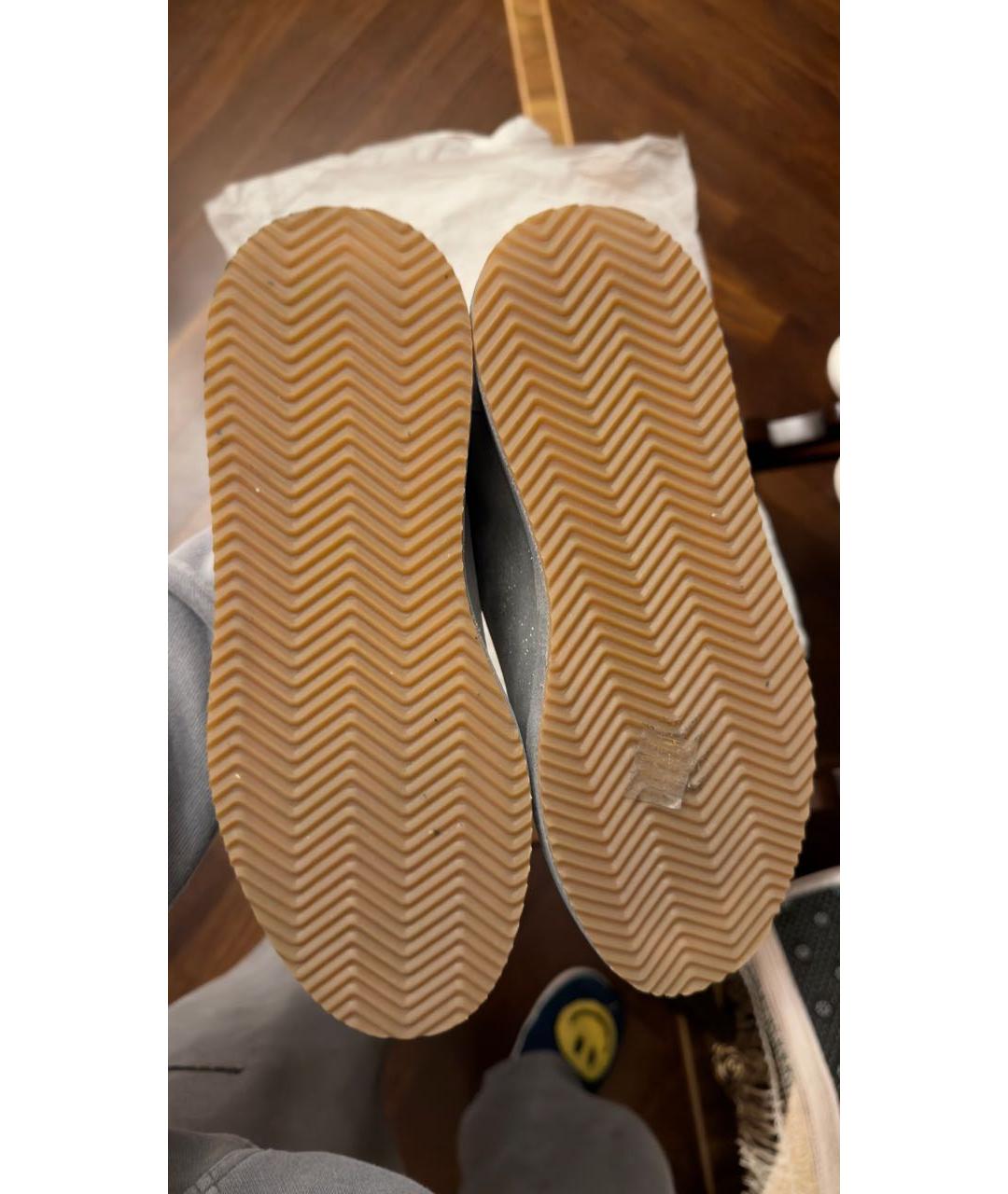 BRUNELLO CUCINELLI Серебряные кожаные кеды, фото 5