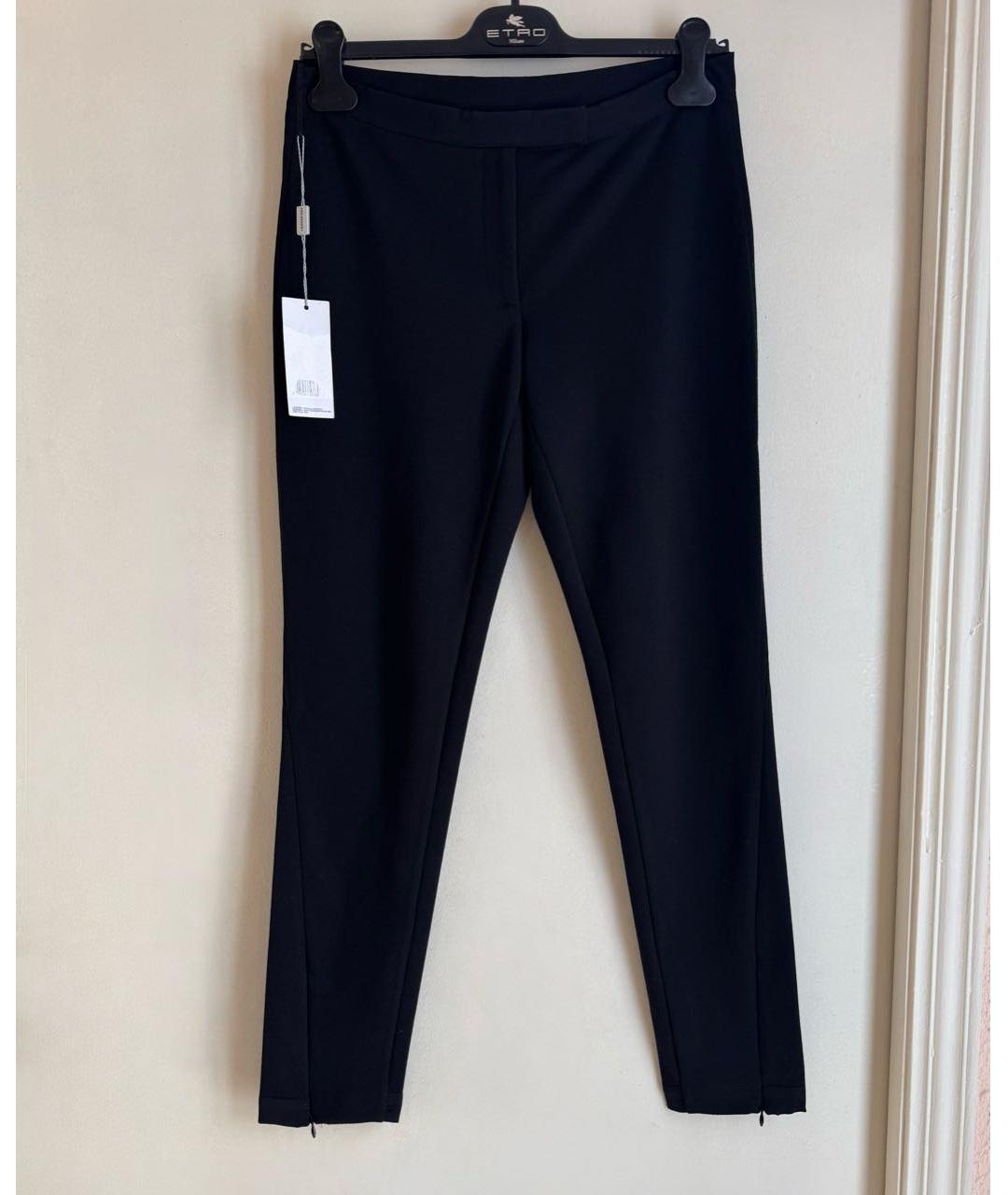 PHILOSOPHY Черные полиэстеровые брюки узкие, фото 2