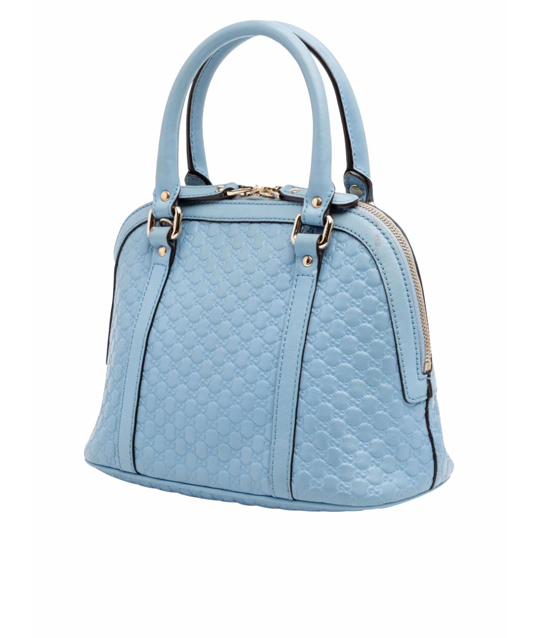 GUCCI Голубая кожаная сумка через плечо, фото 1