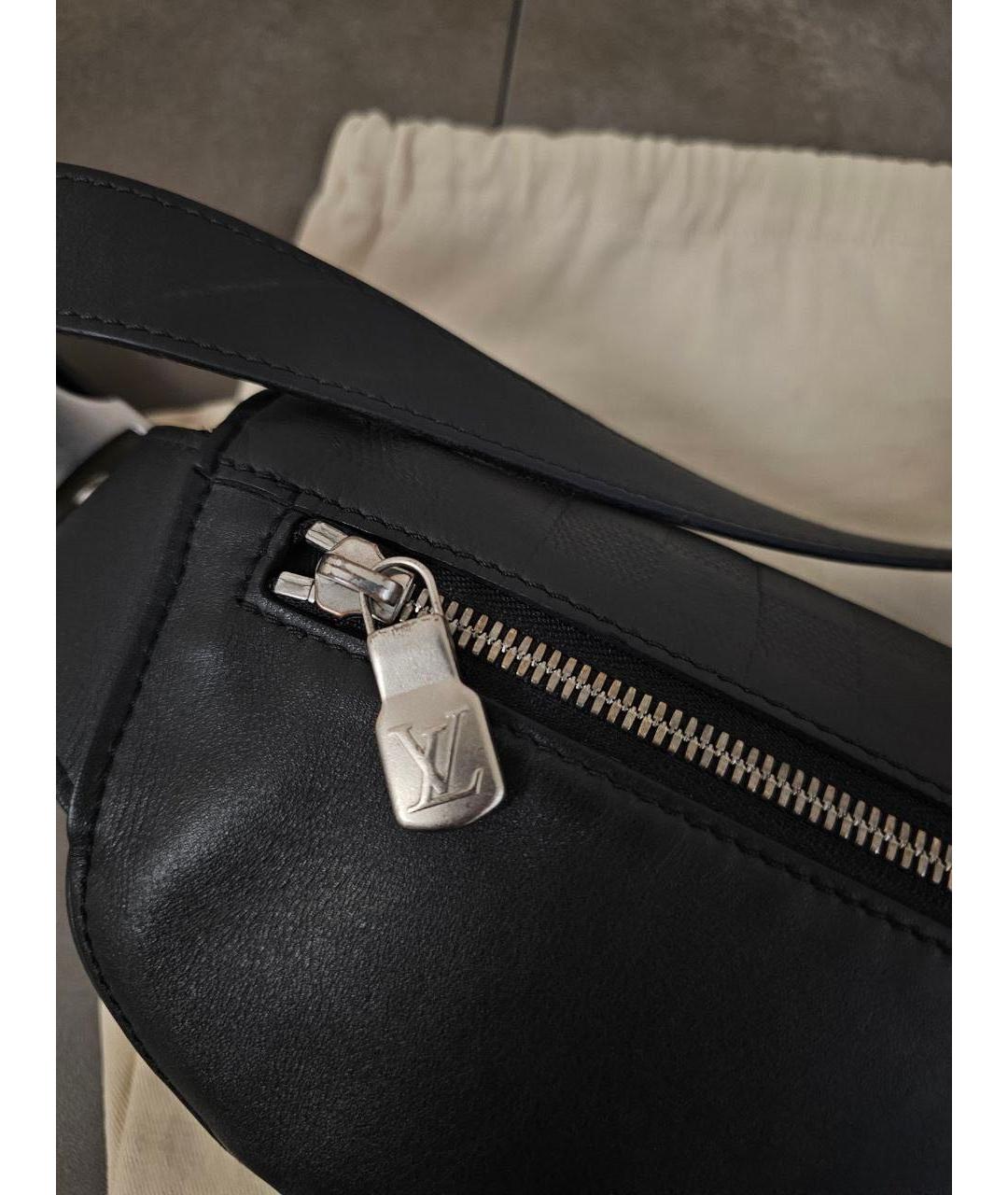 LOUIS VUITTON Черная поясная сумка из экзотической кожи, фото 5