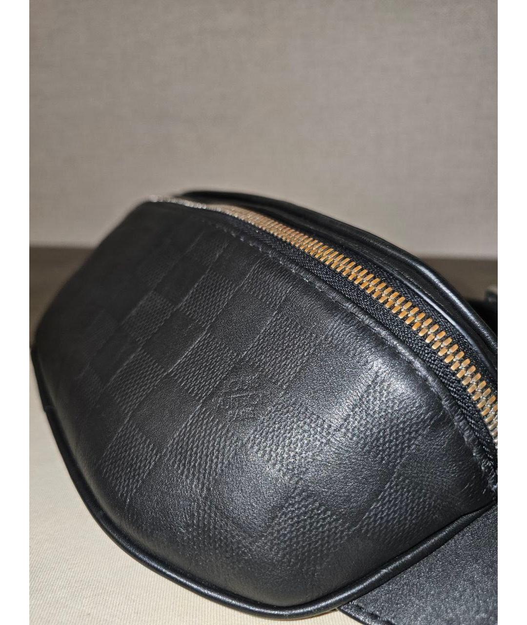 LOUIS VUITTON Черная поясная сумка из экзотической кожи, фото 4