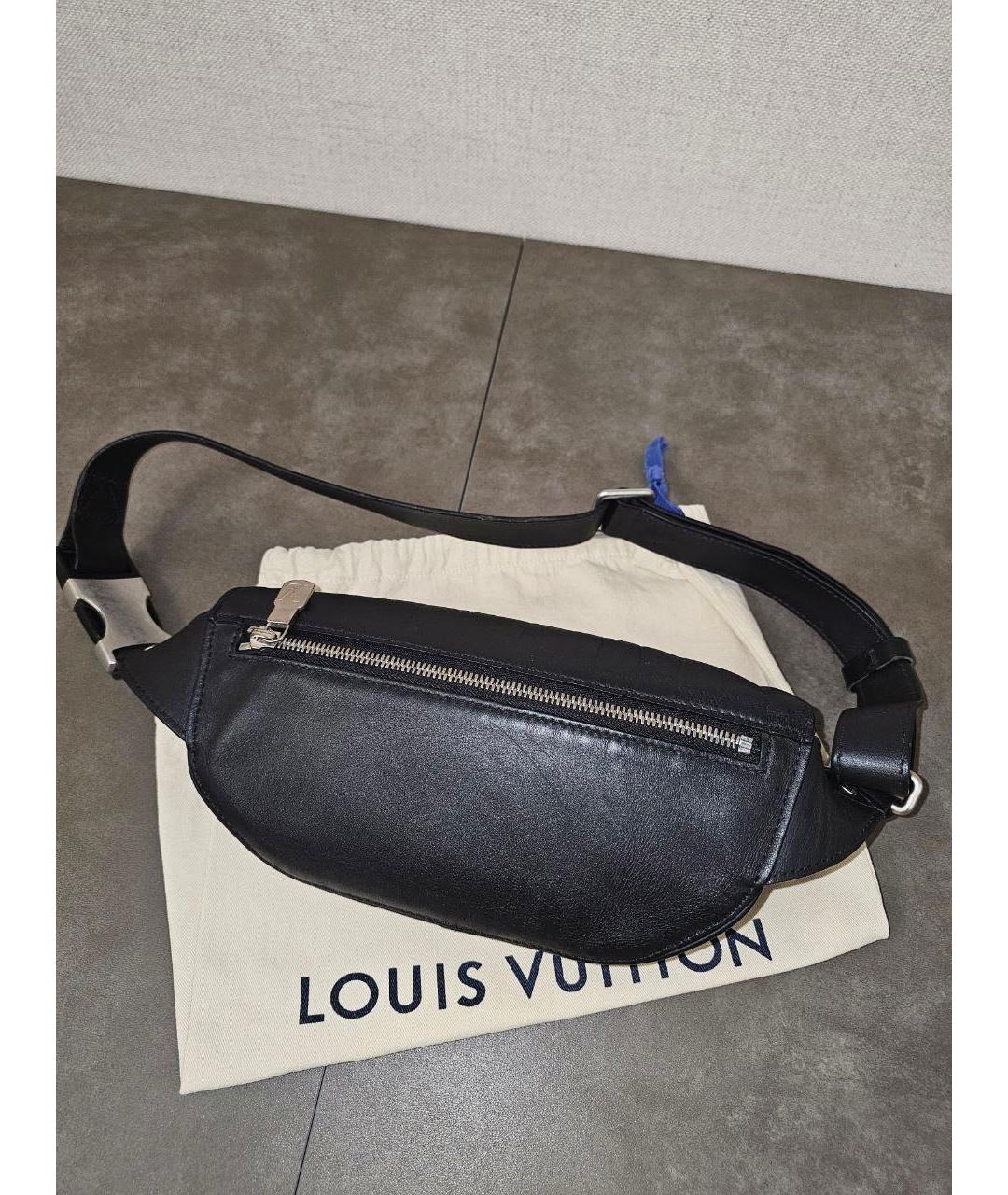 LOUIS VUITTON Черная поясная сумка из экзотической кожи, фото 3