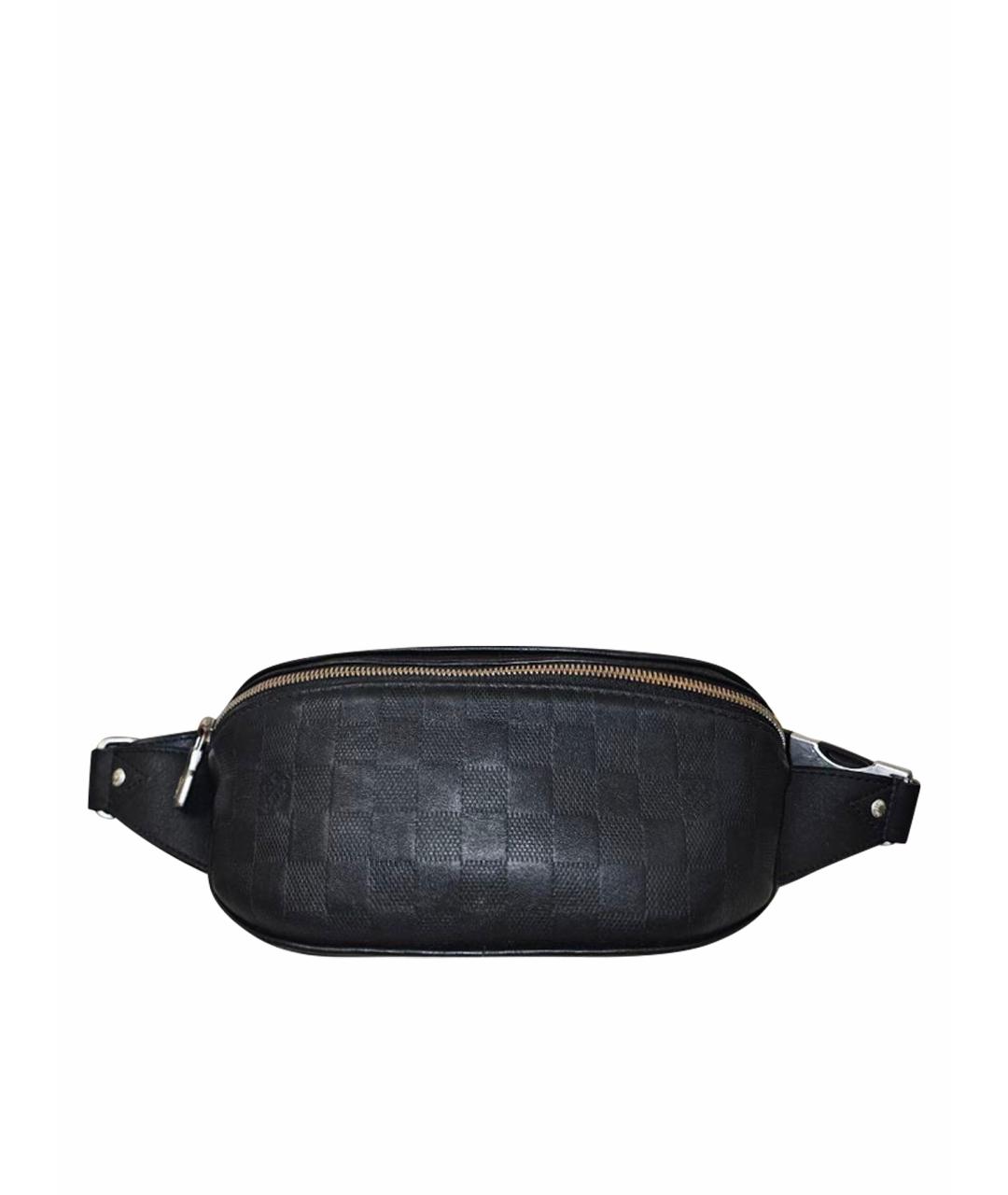 LOUIS VUITTON Черная поясная сумка из экзотической кожи, фото 1