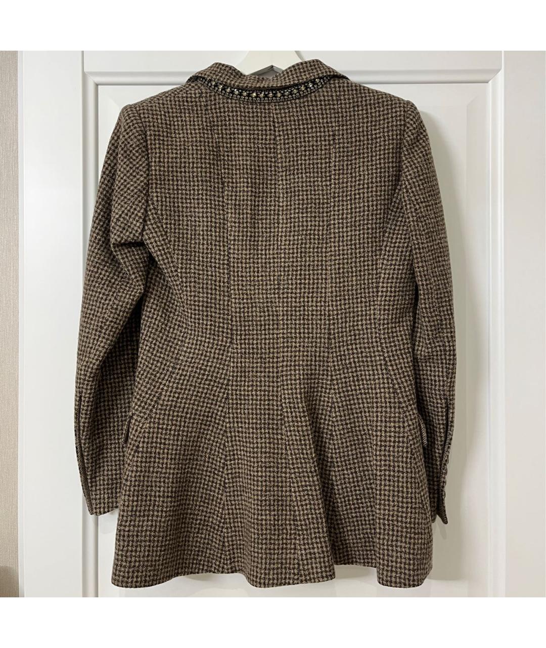 ERMANNO SCERVINO Бежевый шерстяной жакет/пиджак, фото 2