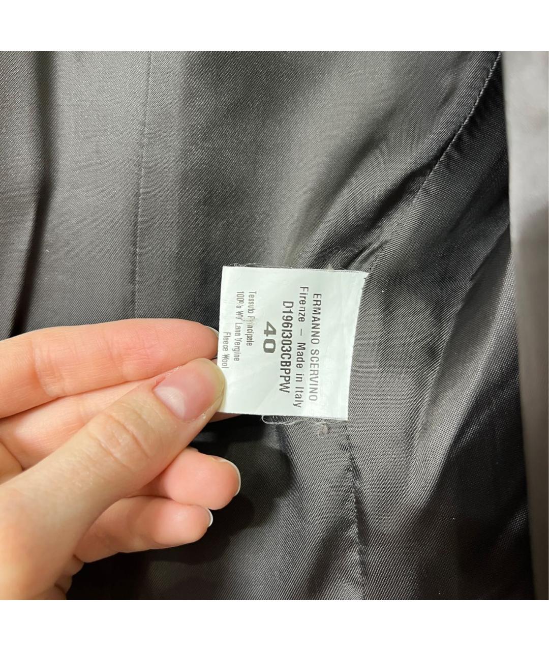 ERMANNO SCERVINO Бежевый шерстяной жакет/пиджак, фото 7