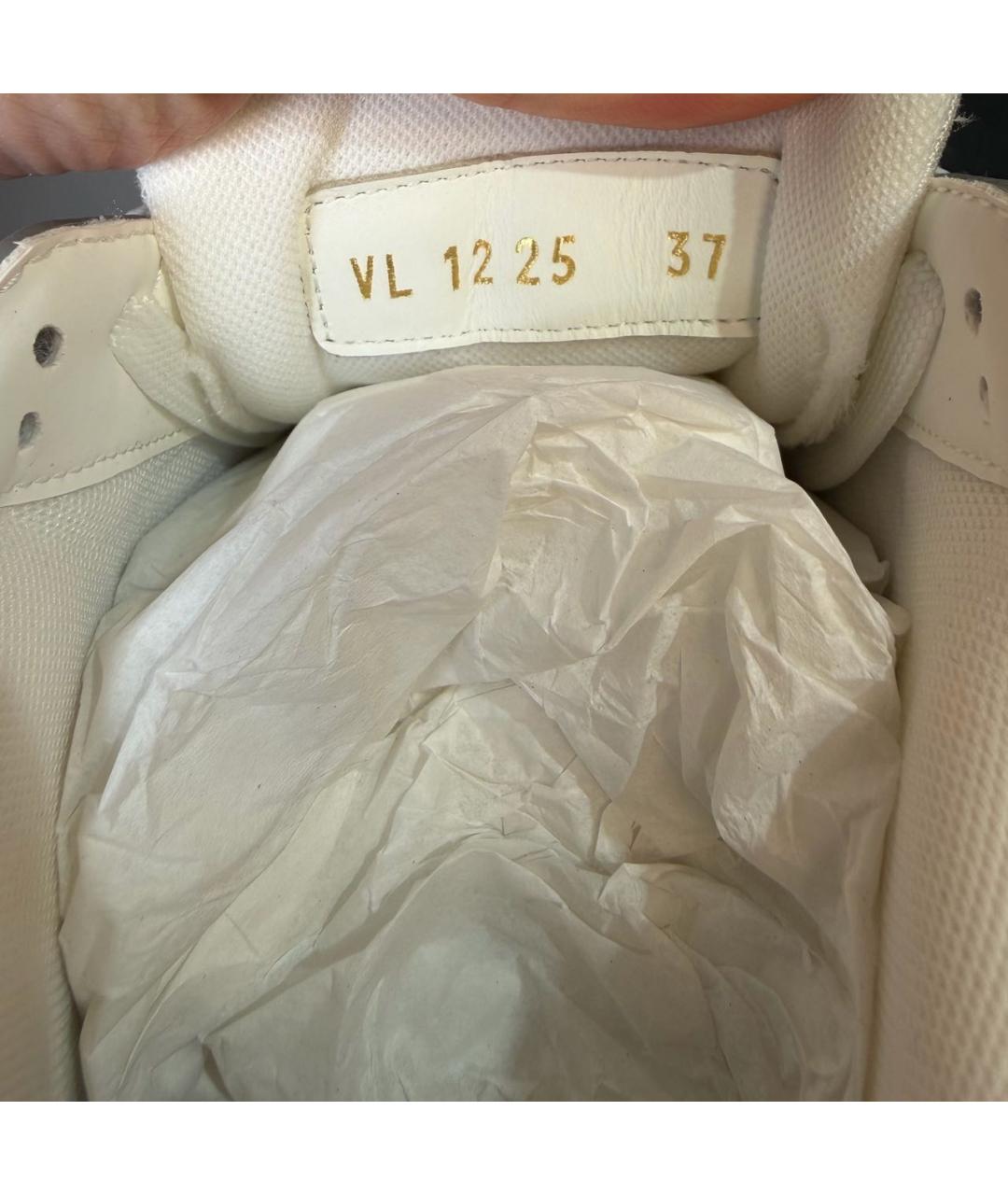 LOUIS VUITTON Серые кожаные кеды, фото 6