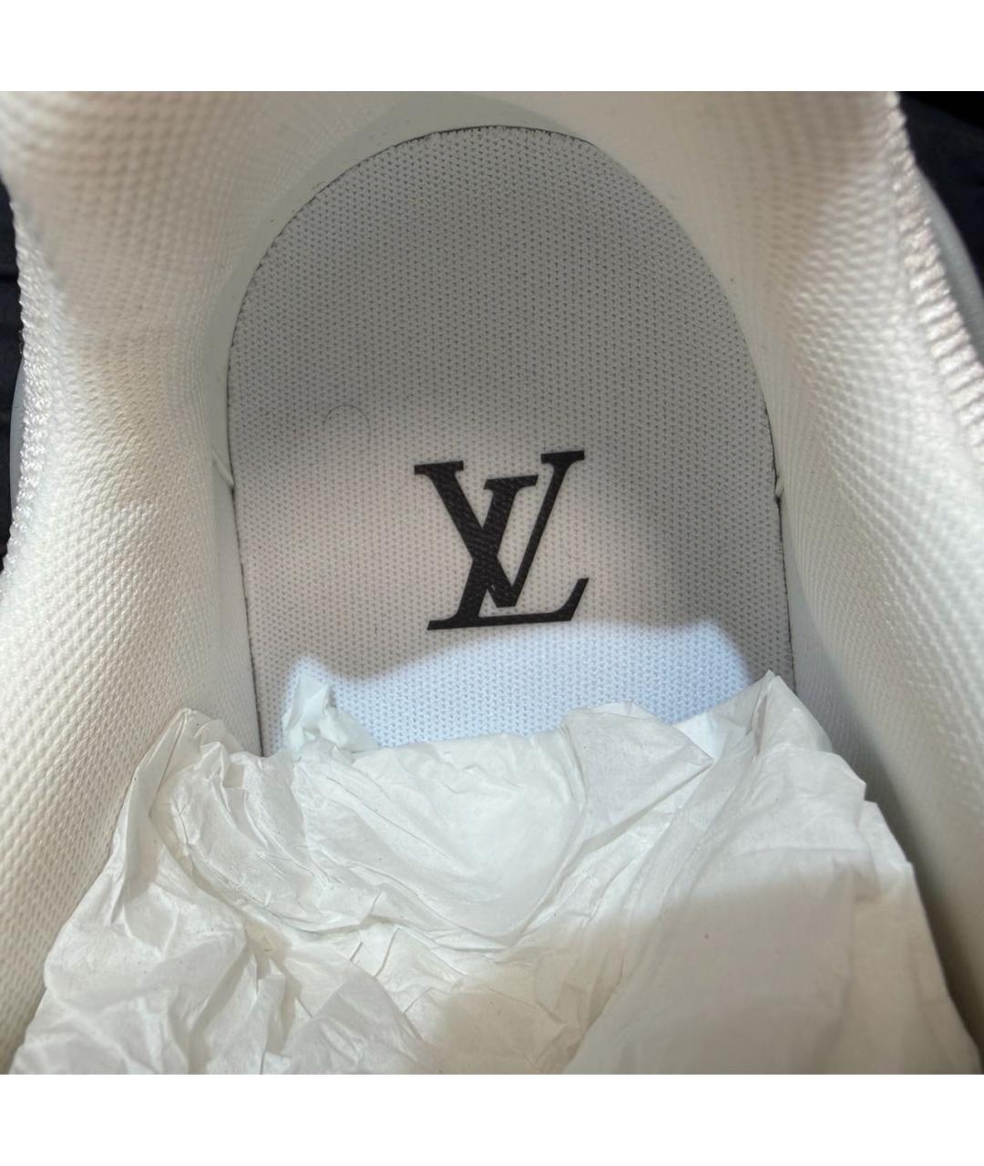 LOUIS VUITTON Серые кожаные кеды, фото 5