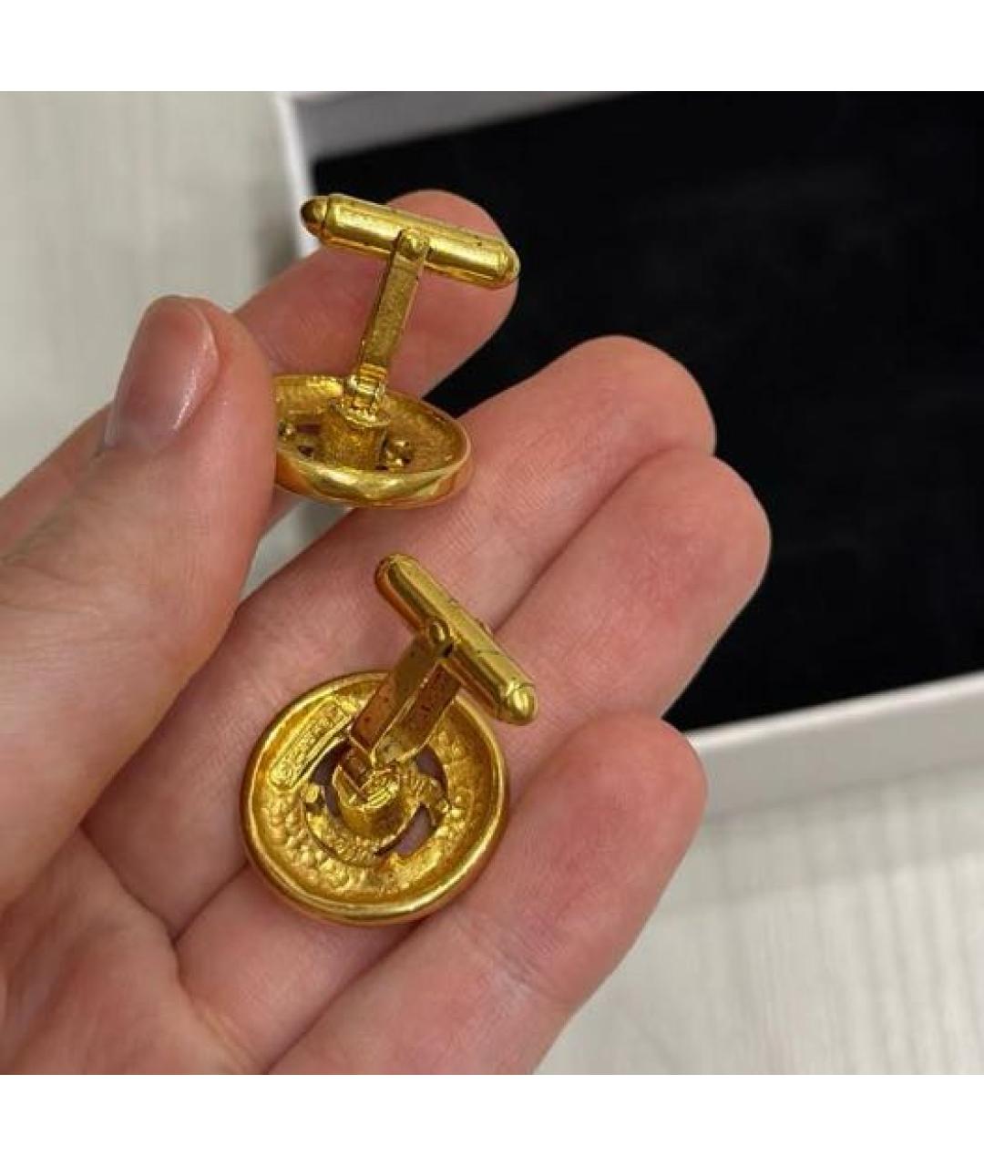 CHANEL Золотые позолоченные запонки, фото 2