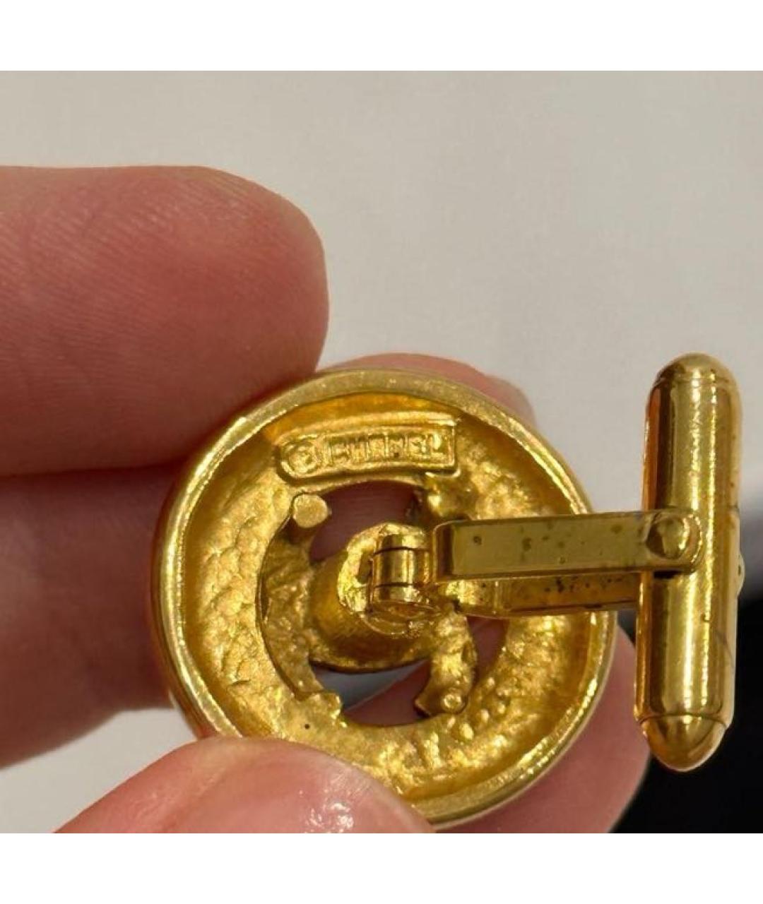 CHANEL Золотые позолоченные запонки, фото 3