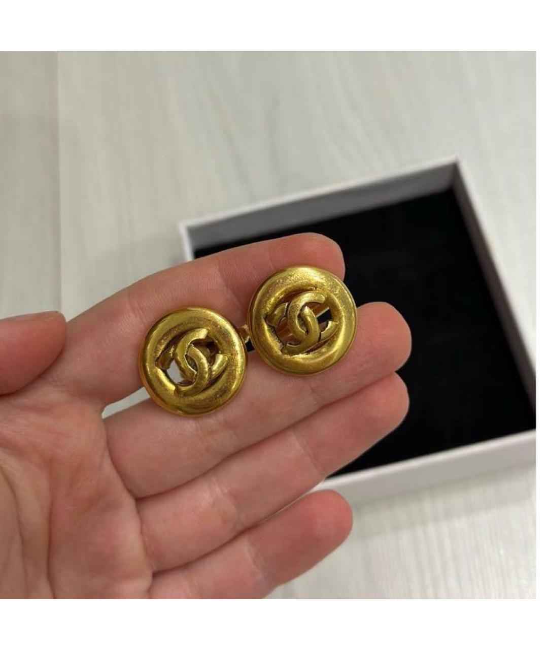 CHANEL Золотые позолоченные запонки, фото 5