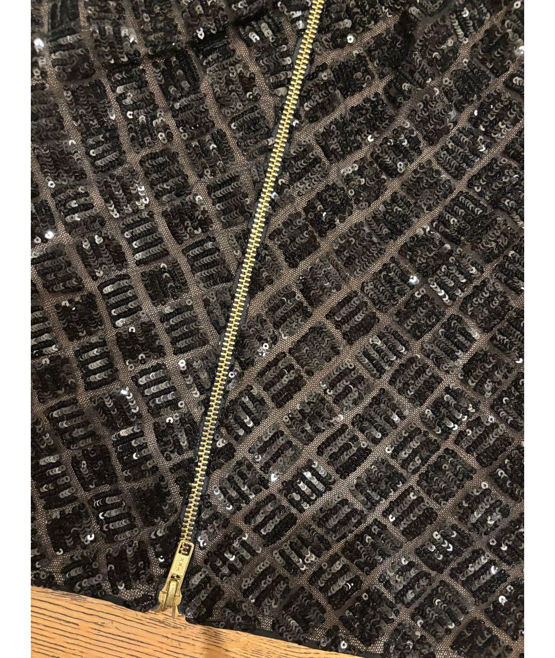 SELF-PORTRAIT Коричневое полиэстеровое вечернее платье, фото 7