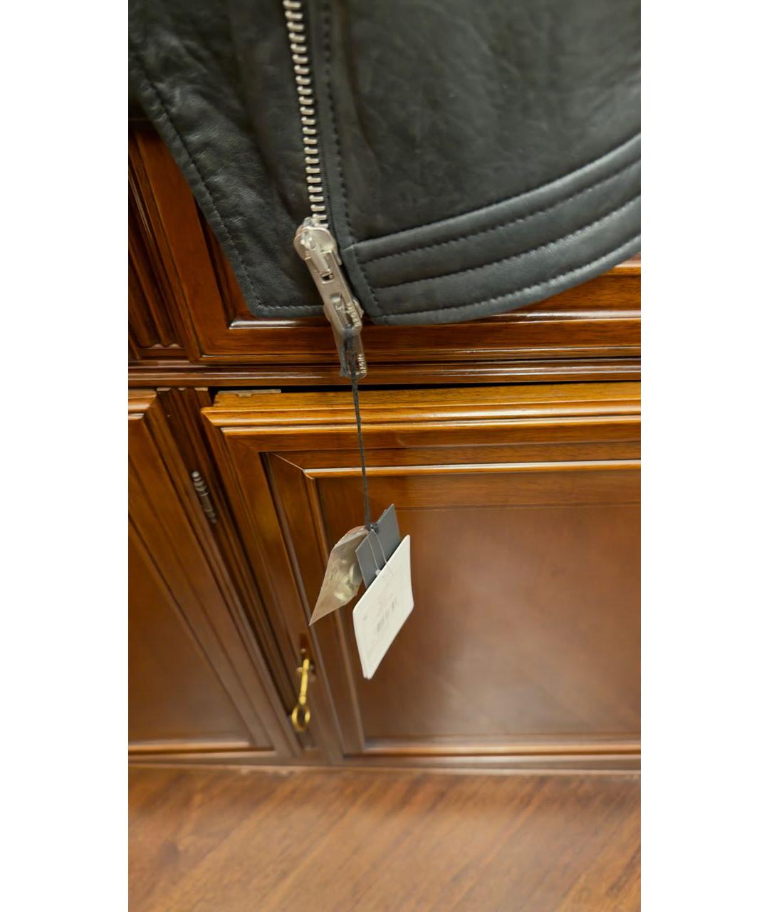 DROME Черный кожаный жилет, фото 6