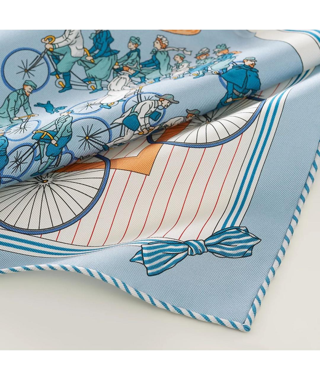 HERMES Мульти шелковый платок, фото 3