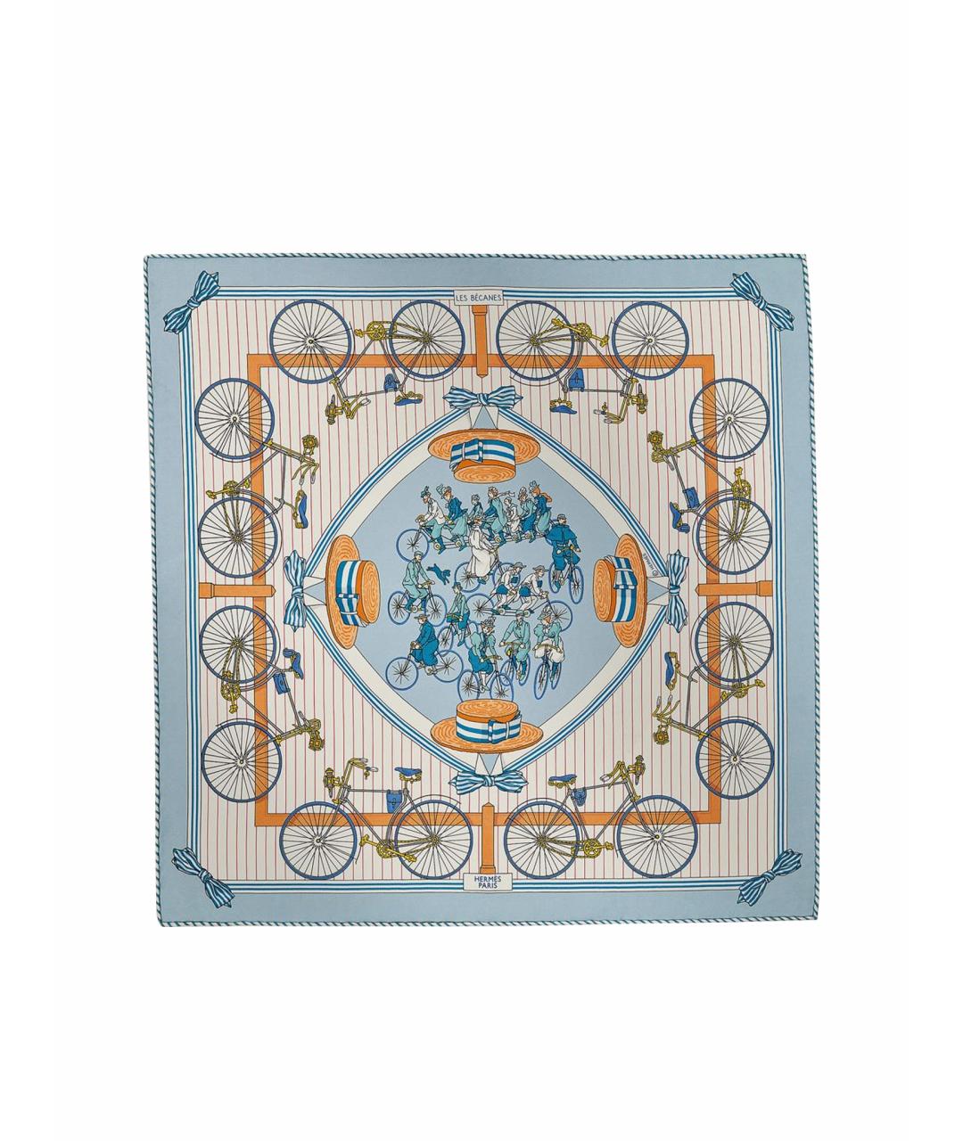 HERMES Мульти шелковый платок, фото 5