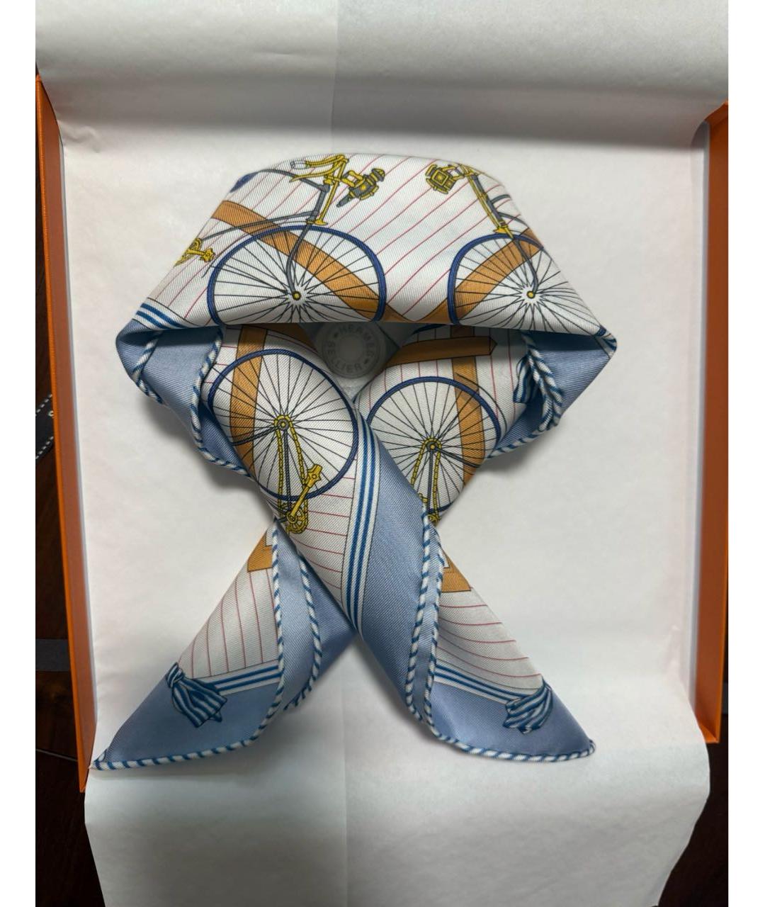 HERMES Мульти шелковый платок, фото 4